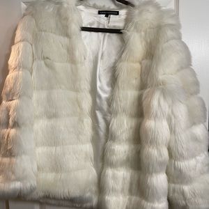 White faux fur Naked Wardrobe jacket
